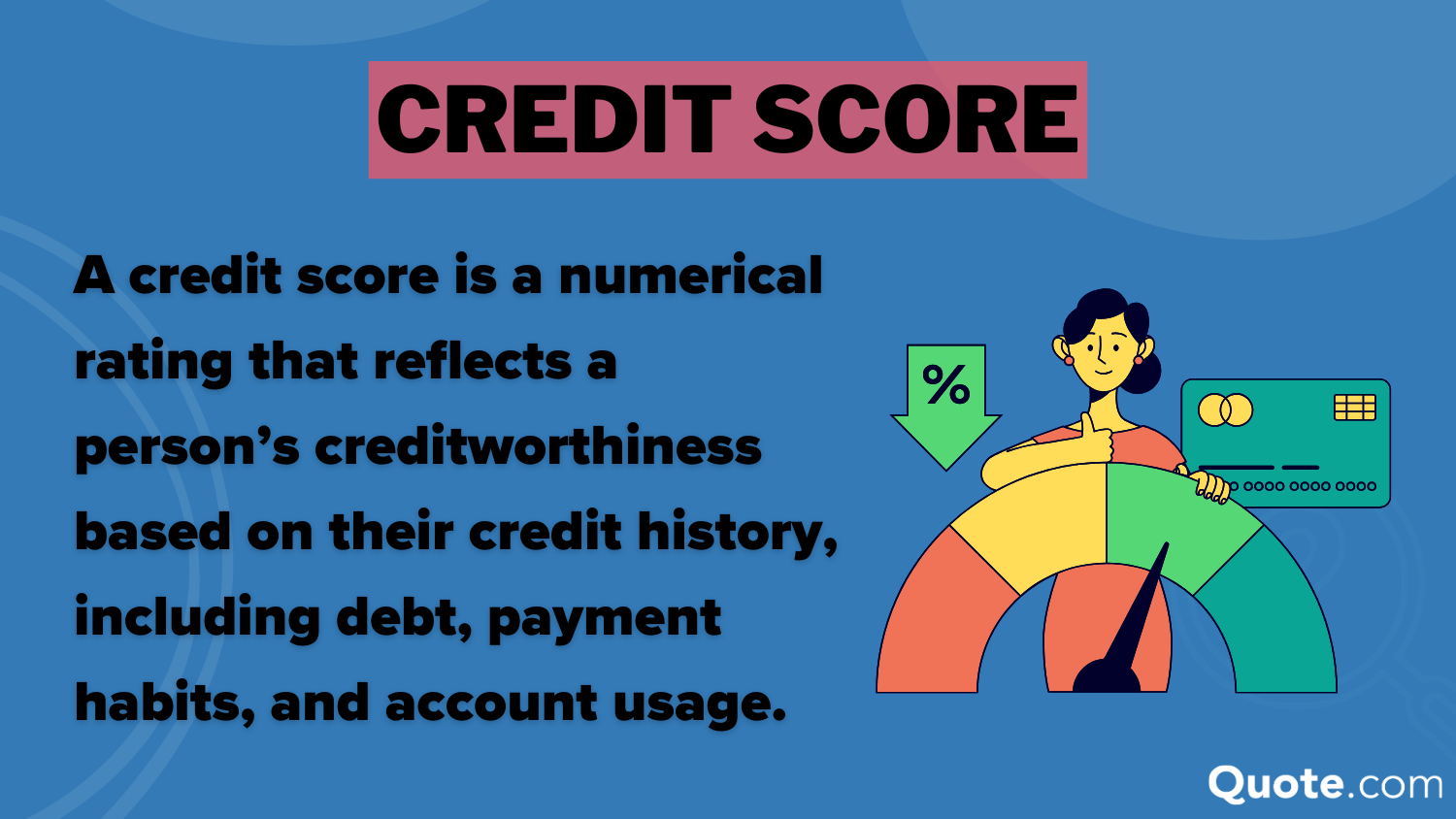 Credit Score Definition Card: Progressive Auto Insurance Review