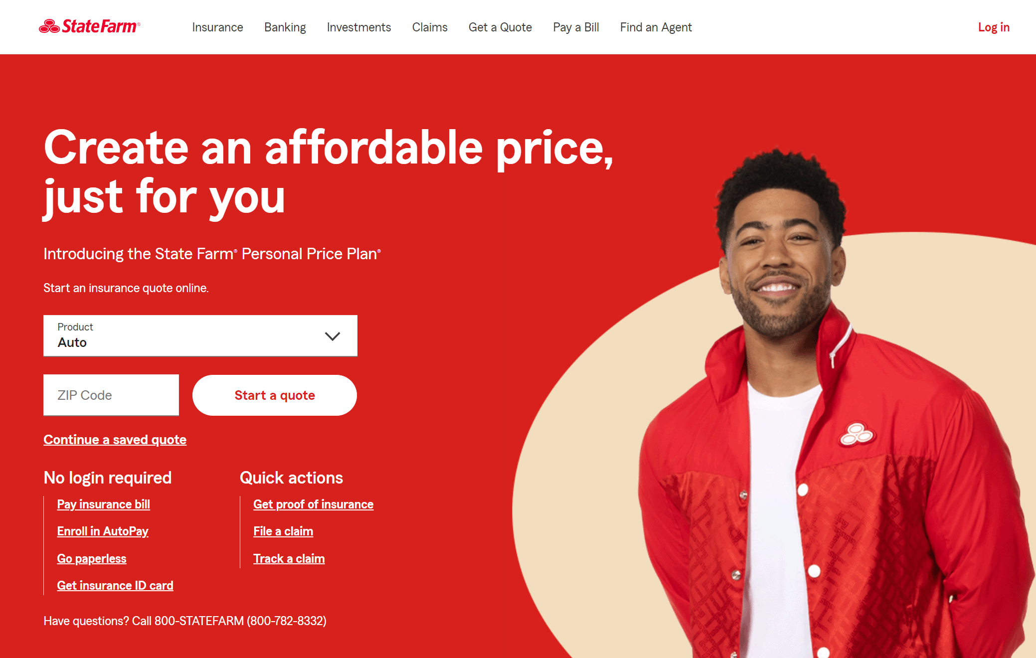 State Farm site screenshot: best auto insurance companies in Indiana
