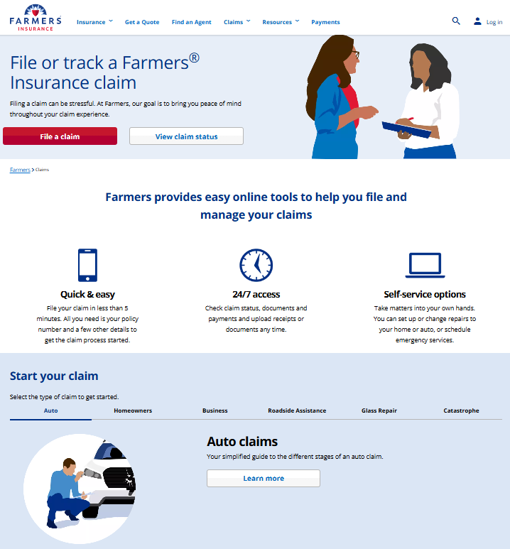 Farmers Insurance Review: File or Track a Farmers Insurance Claim Farmers Insurance Review: File or Track a Farmers Insurance Claim