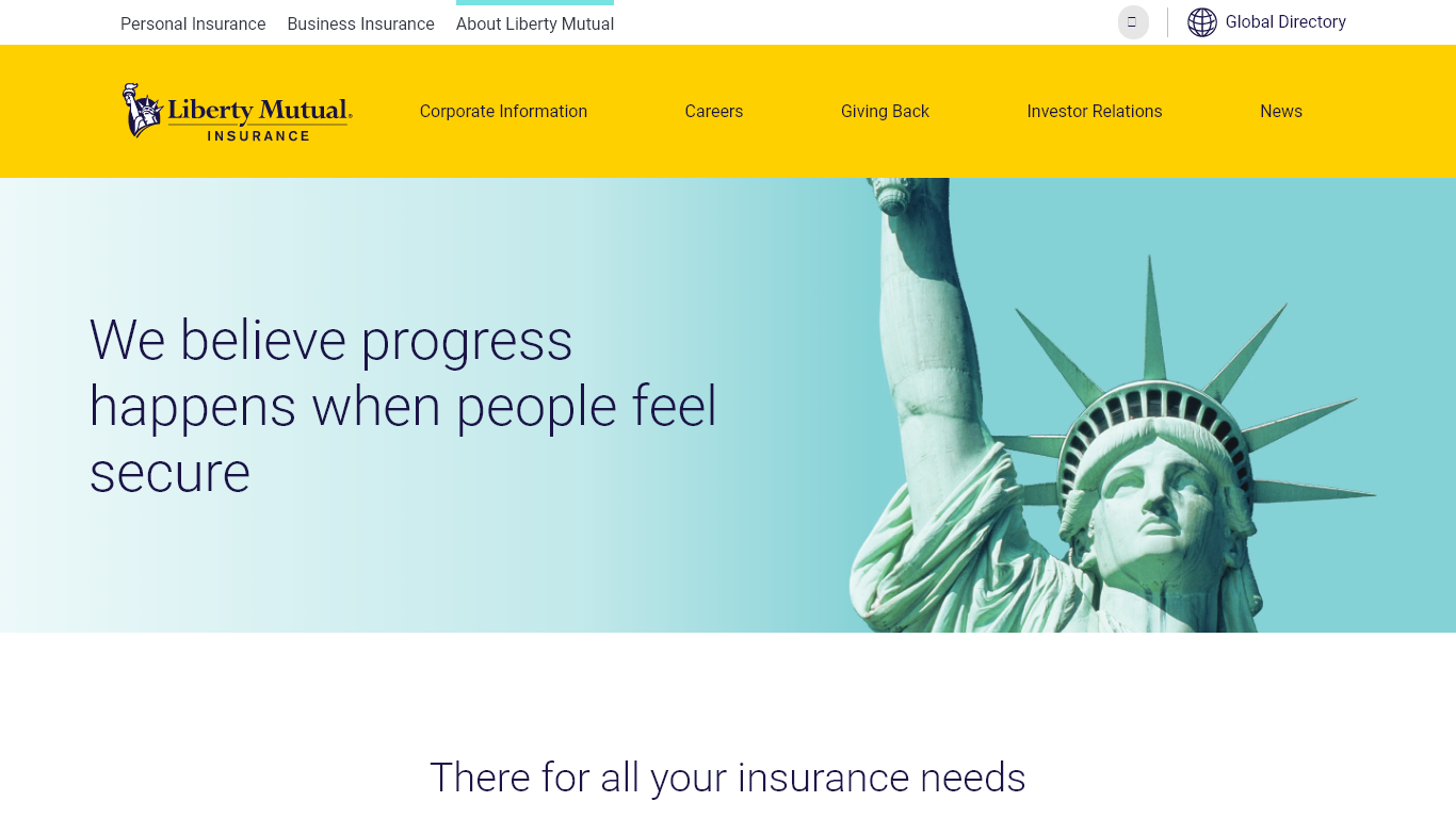 Liberty Mutual Homepage Screenshot: Liberty Mutual Auto Insurance Review Liberty Mutual Homepage Screenshot: Liberty Mutual Auto Insurance Review