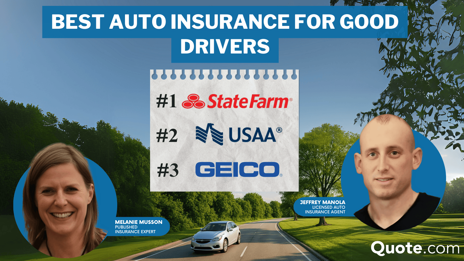 Best Auto Insurance for Good Drivers: State Farm, USAA, Geico