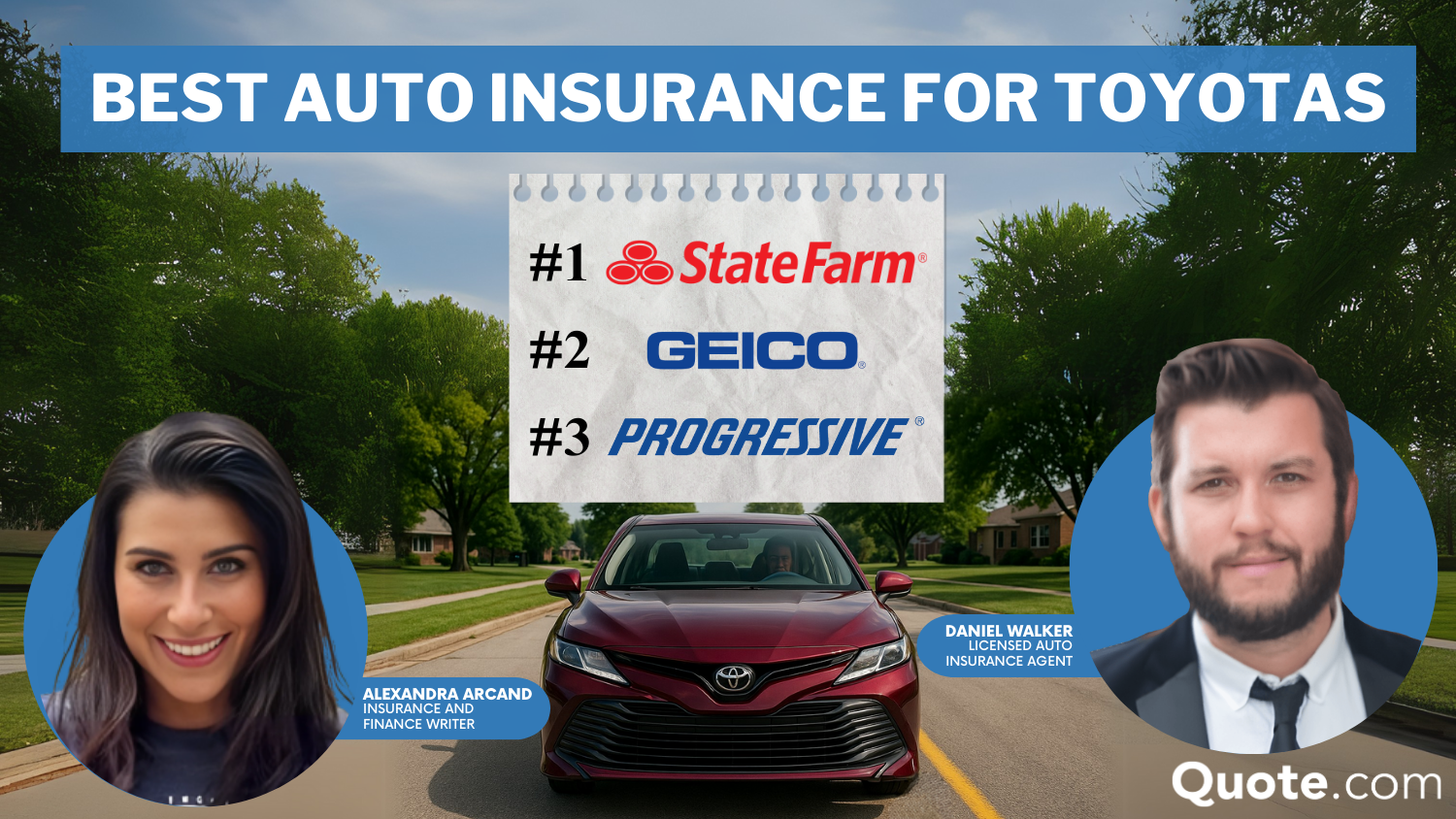State Farm, Geico, and Progressive: Best Auto Insurance for Toyotas