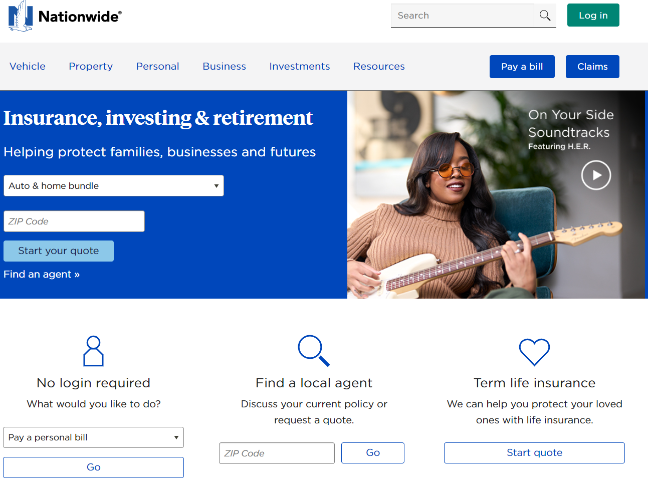 Nationwide Homepage: Allied Insurance Review