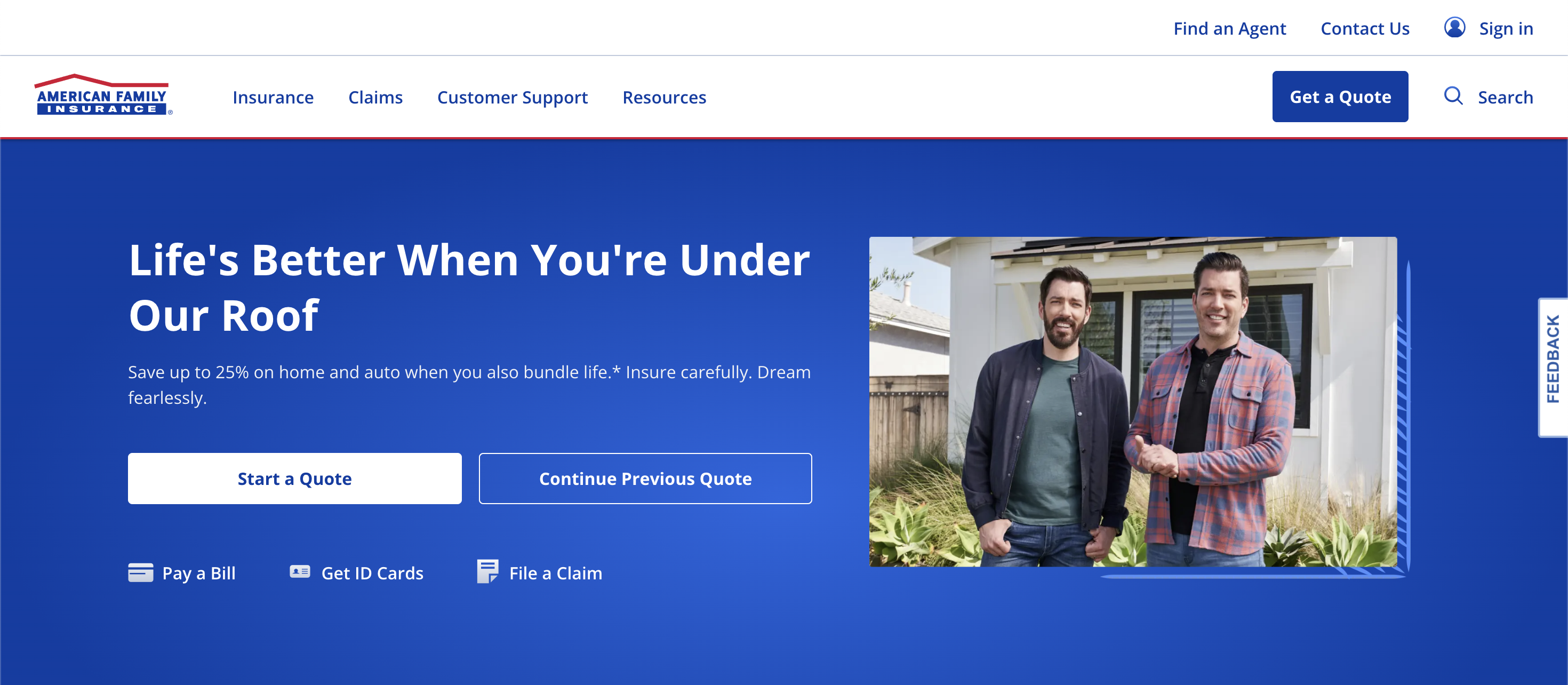 Provider Screenshot: American Family Insurance Review 