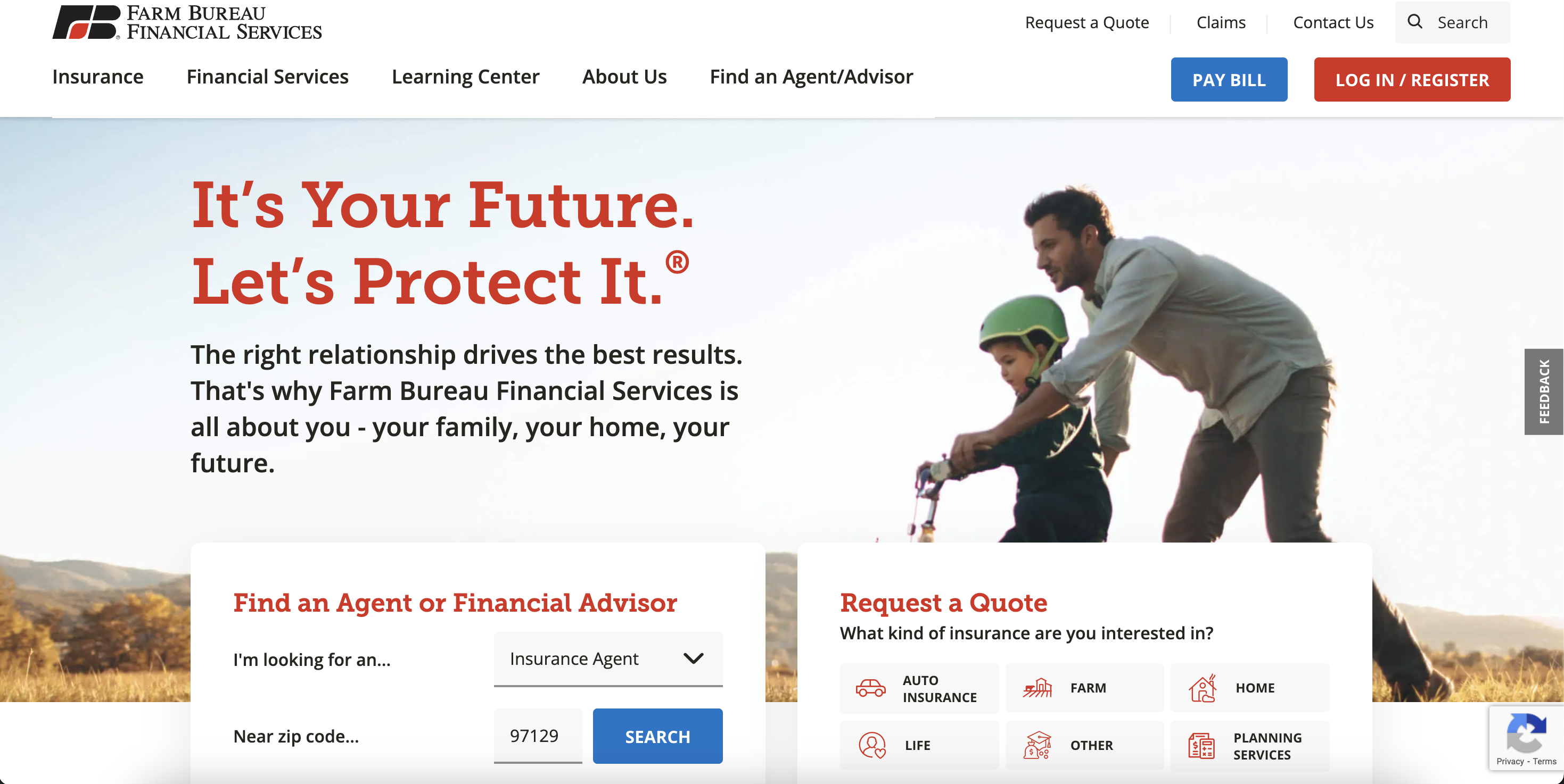 Provider Screenshot: Farm Bureau Insurance Review