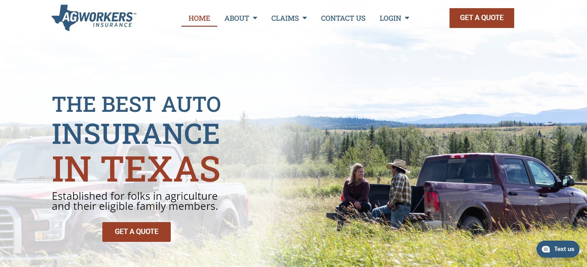 Ag Workers Homepage Screenshot: Ag Workers Auto Insurance Review Ag Workers Homepage Screenshot: Ag Workers Auto Insurance Review