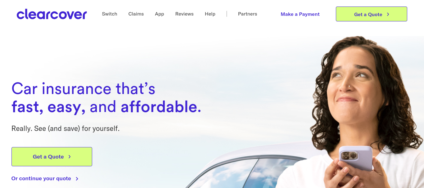 Clearcover Auto Insurance Site: Clearcover Auto Insurance Review