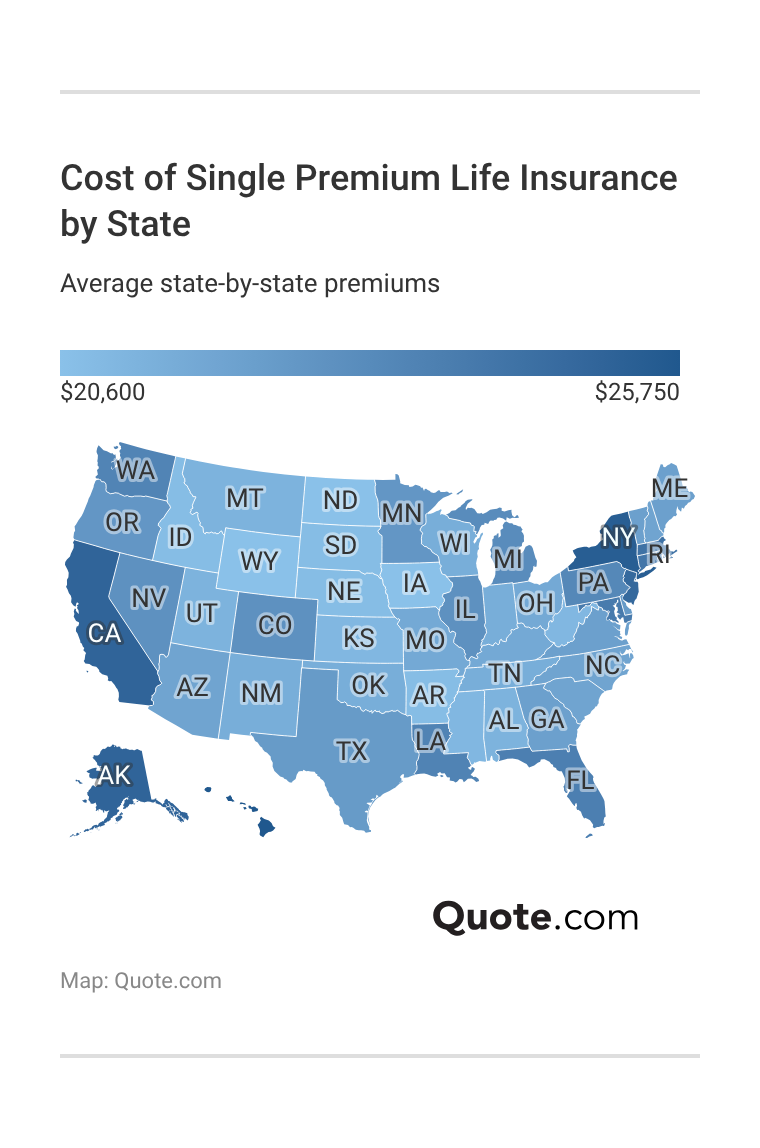 Cost of Single Premium Life Insurance by State Cost of Single Premium Life Insurance by State